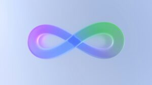 Rainbow infinity symbol